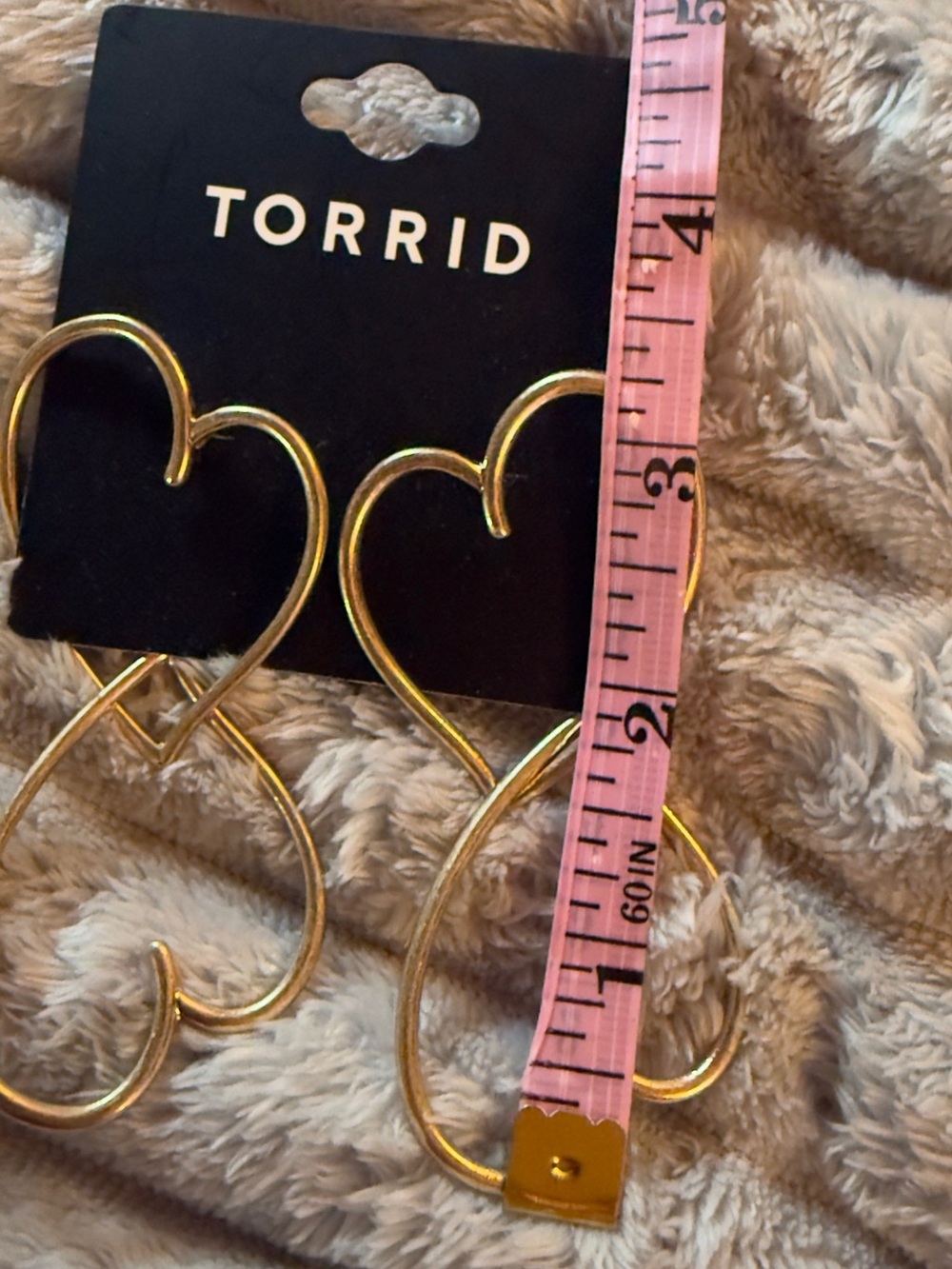 torrid Gold Heart Outline Drop Earrings - Picture 2 of 3